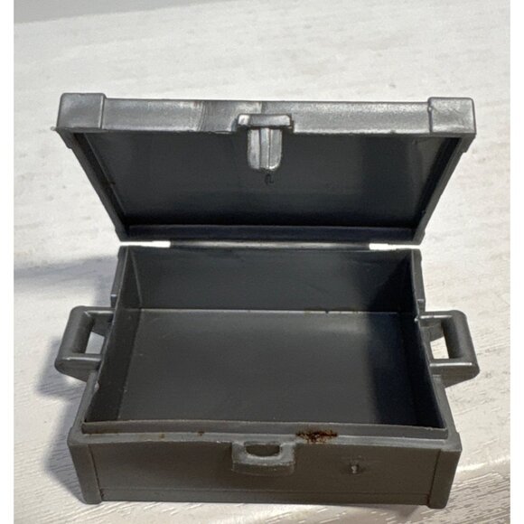 Vintage Playmobile Gray Expedition Ngorongoro Storage Box Hinged Lid & Labels - Picture 5 of 5
